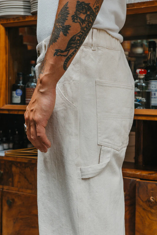 Ben Roy Carpenter Baggy Pleated Pants | Oat