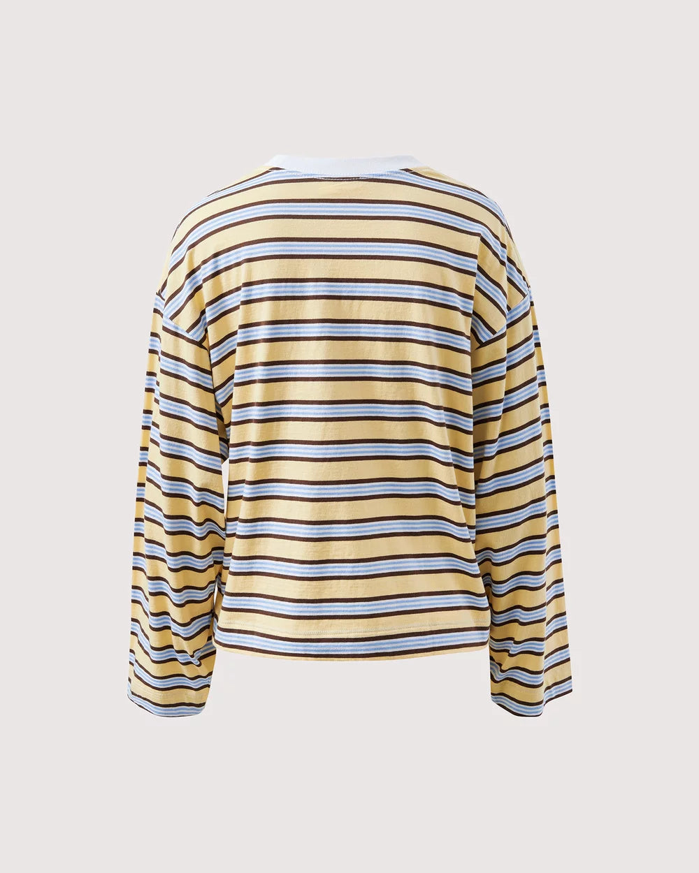 Beau Long Sleeve Slouchy Tee | New Butter Brunette Stripe