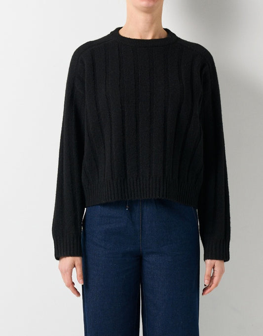 Seville Rib Jumper | Black
