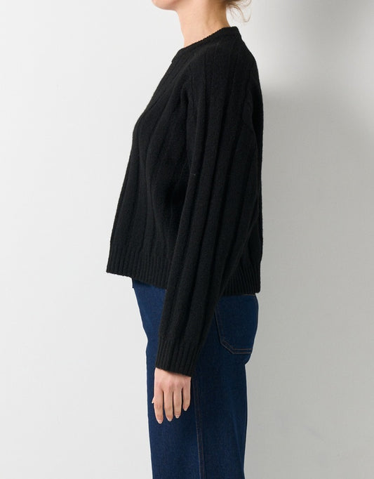 Seville Rib Jumper | Black