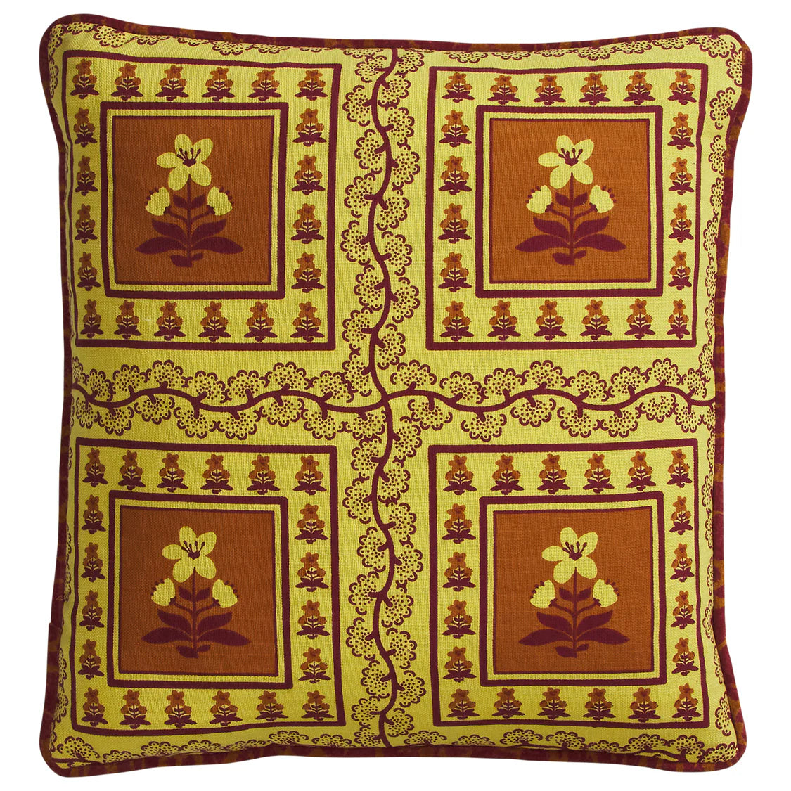 Claire Reversible Cushion | Mustard