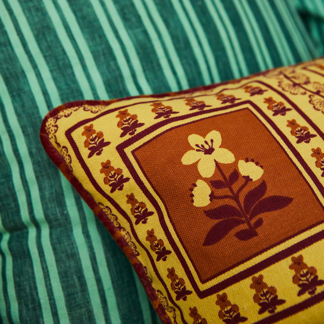 Claire Reversible Cushion | Mustard