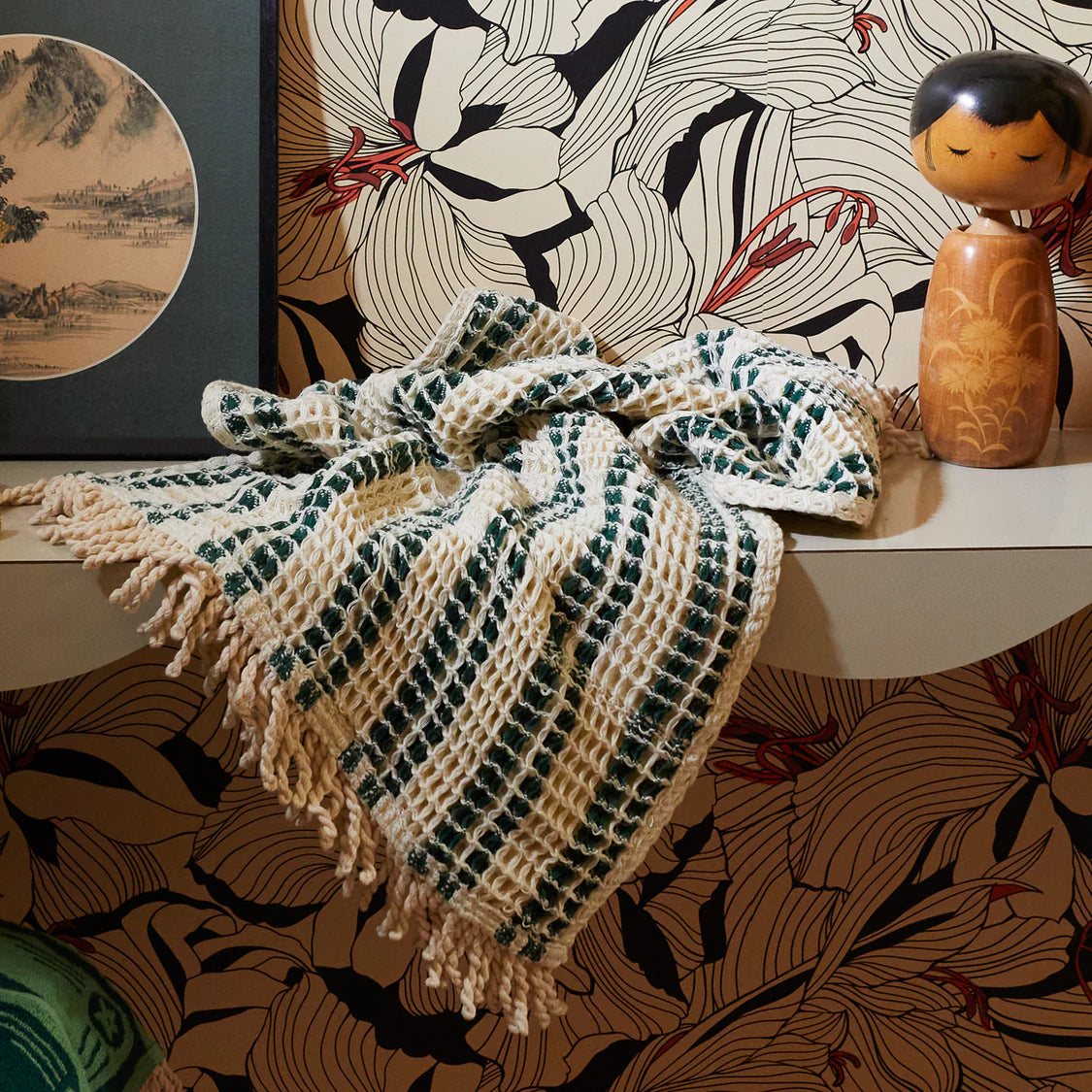 Lucien Waffle Hand Towel | Forest