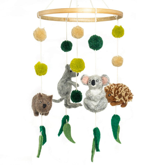 Handmade Felted Australian Animal Mobile
