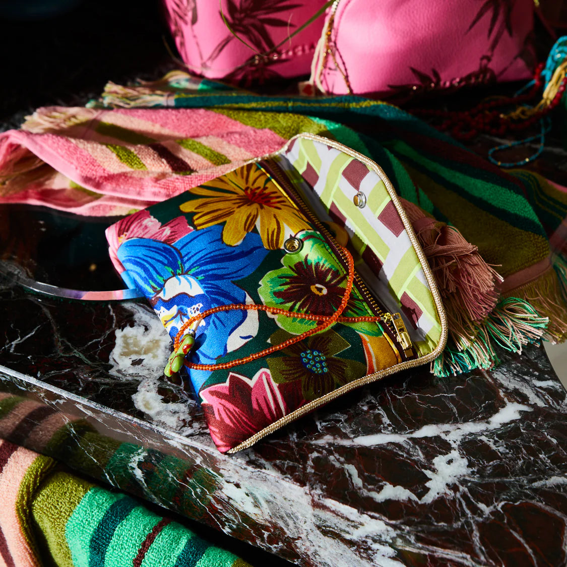 Ines Silk Pouch | Verdant