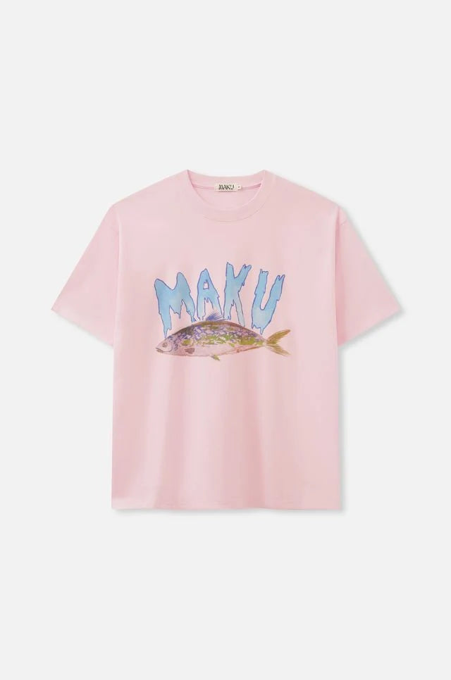 Trout Oversized Tee | Soft Pink