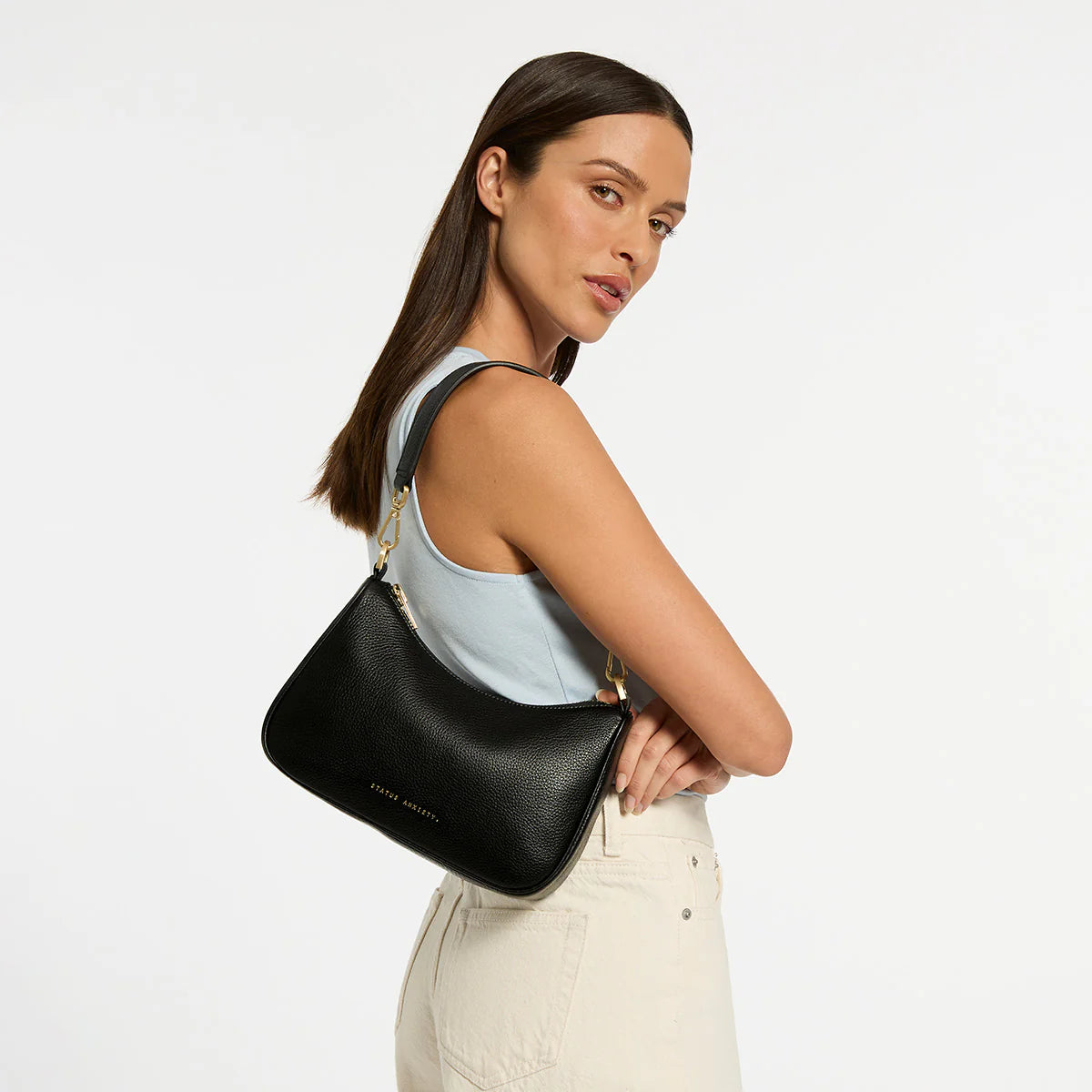 Look Both Ways Bag | Black/Brushed Gold