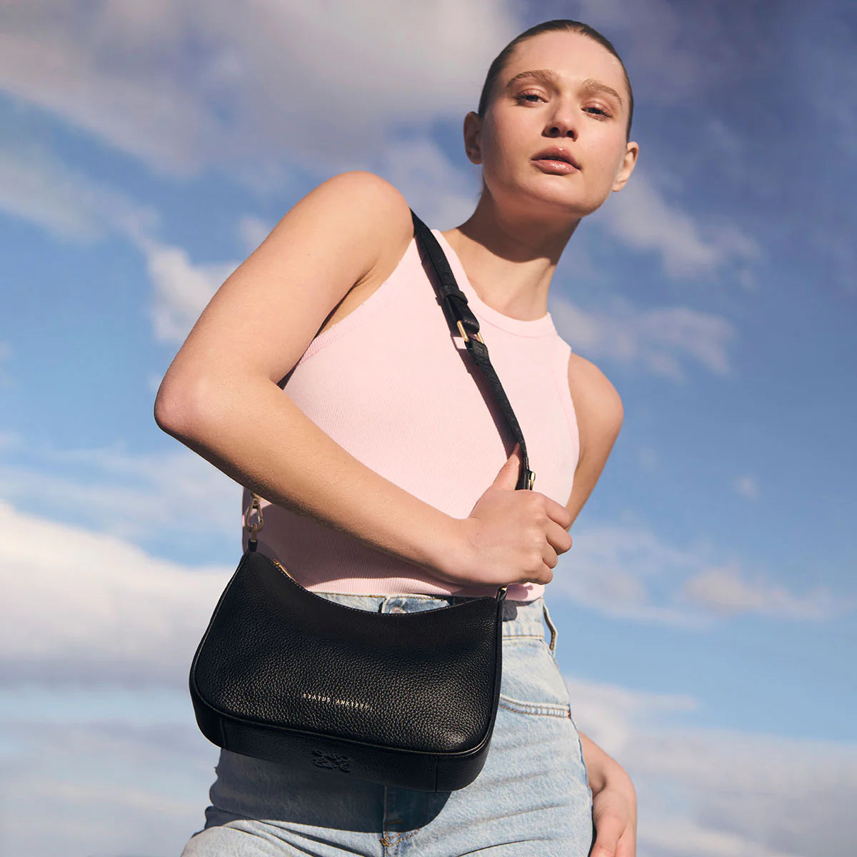 Look Both Ways Bag | Black/Brushed Gold