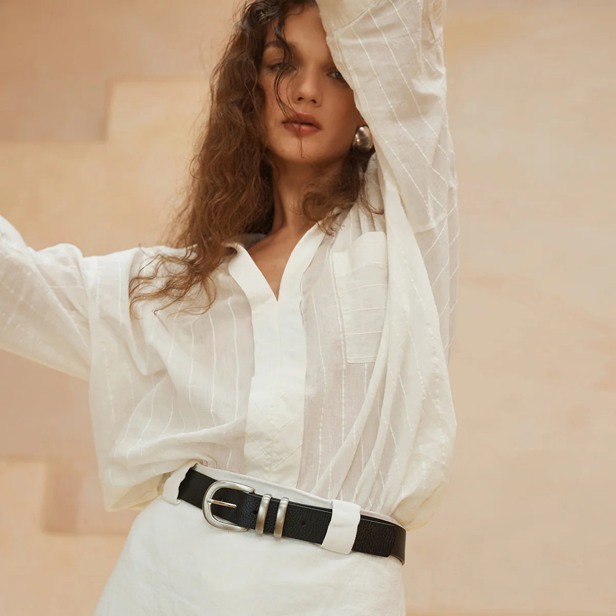 Let it Be Belt | Black/Silver