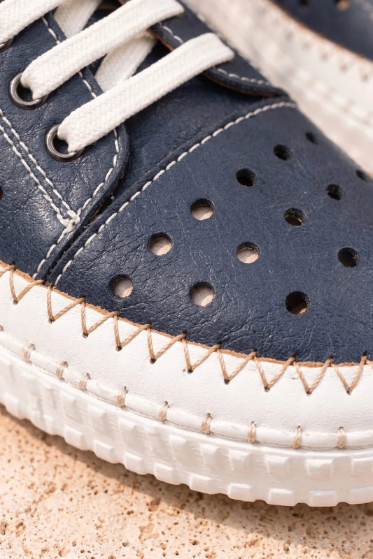 Terri Leather Shoe | Navy