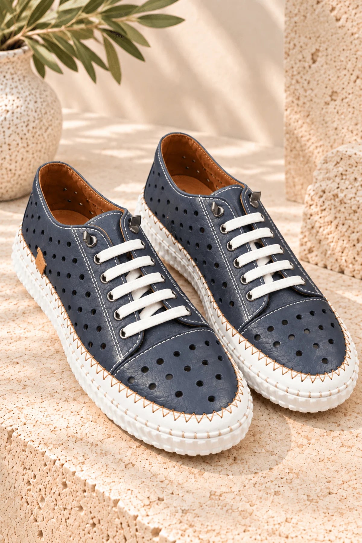 Terri Leather Shoe | Navy