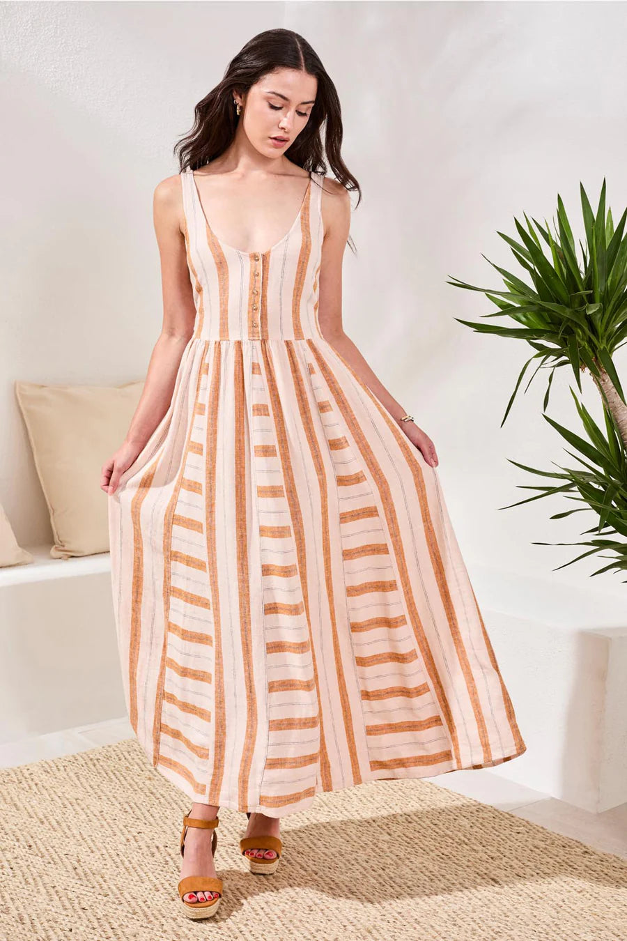 Sahara Linen Maxi Dress