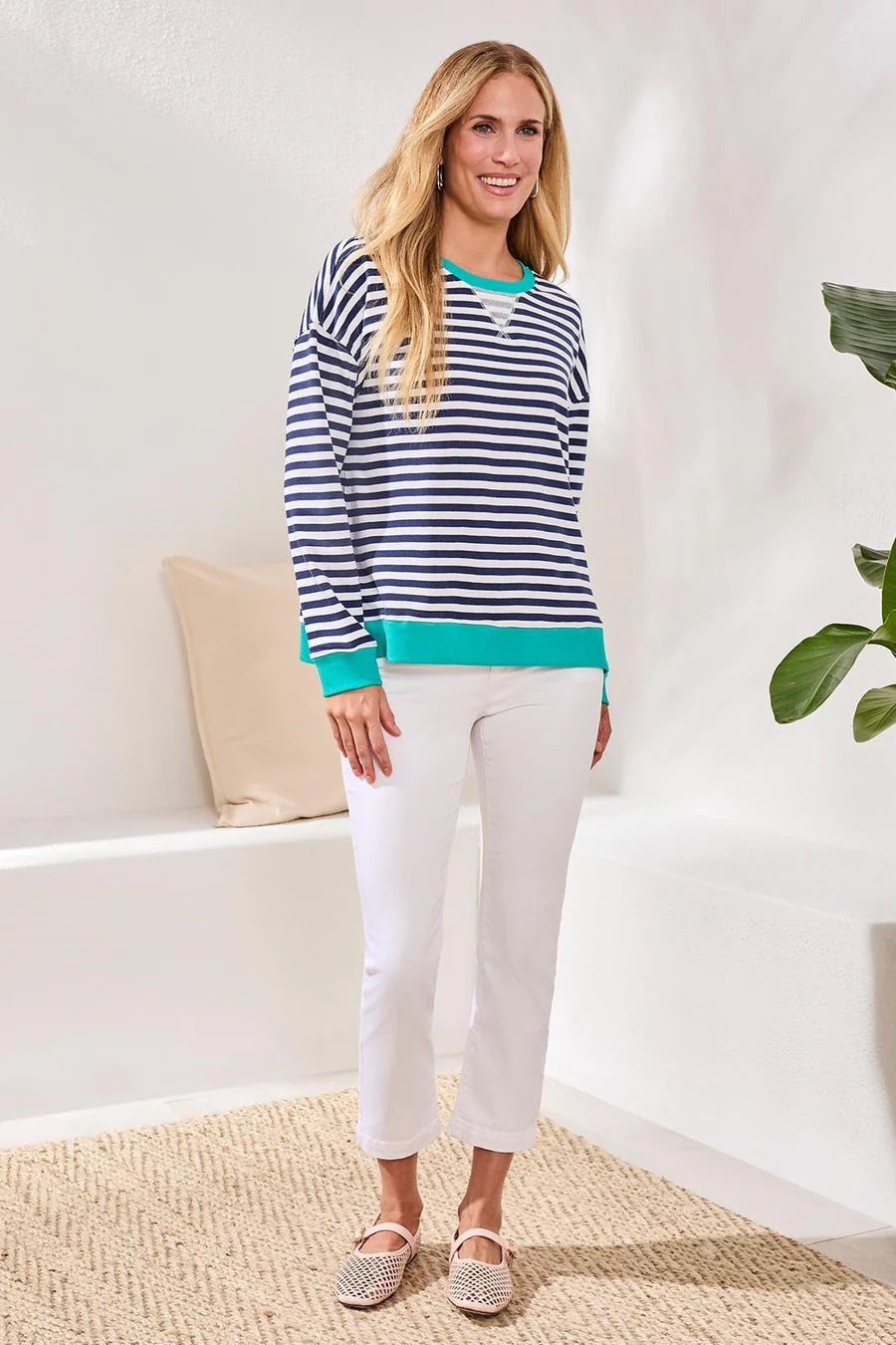 Cotton Crewneck | Jet Blue