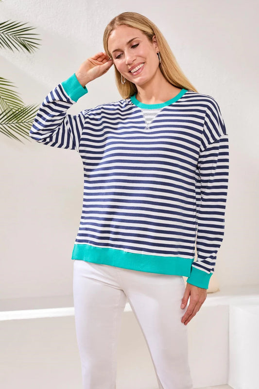 Cotton Crewneck | Jet Blue
