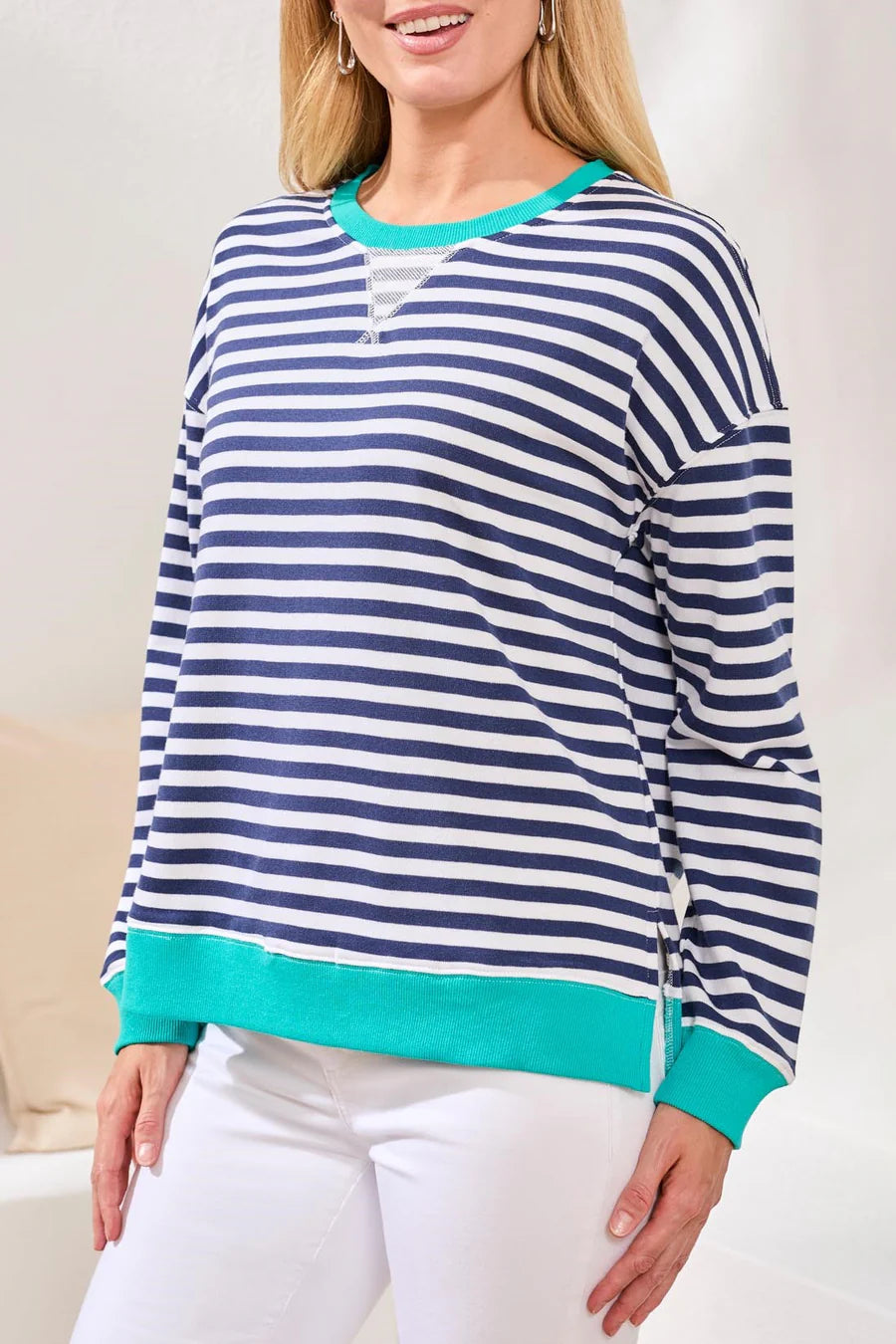 Cotton Crewneck | Jet Blue